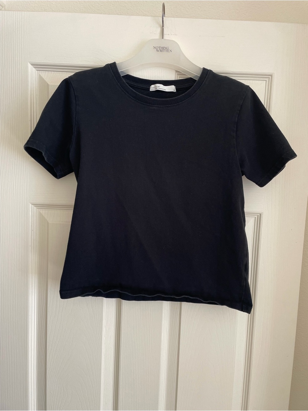 OAK + FORT Black Short-Sleeve Crewneck Tee